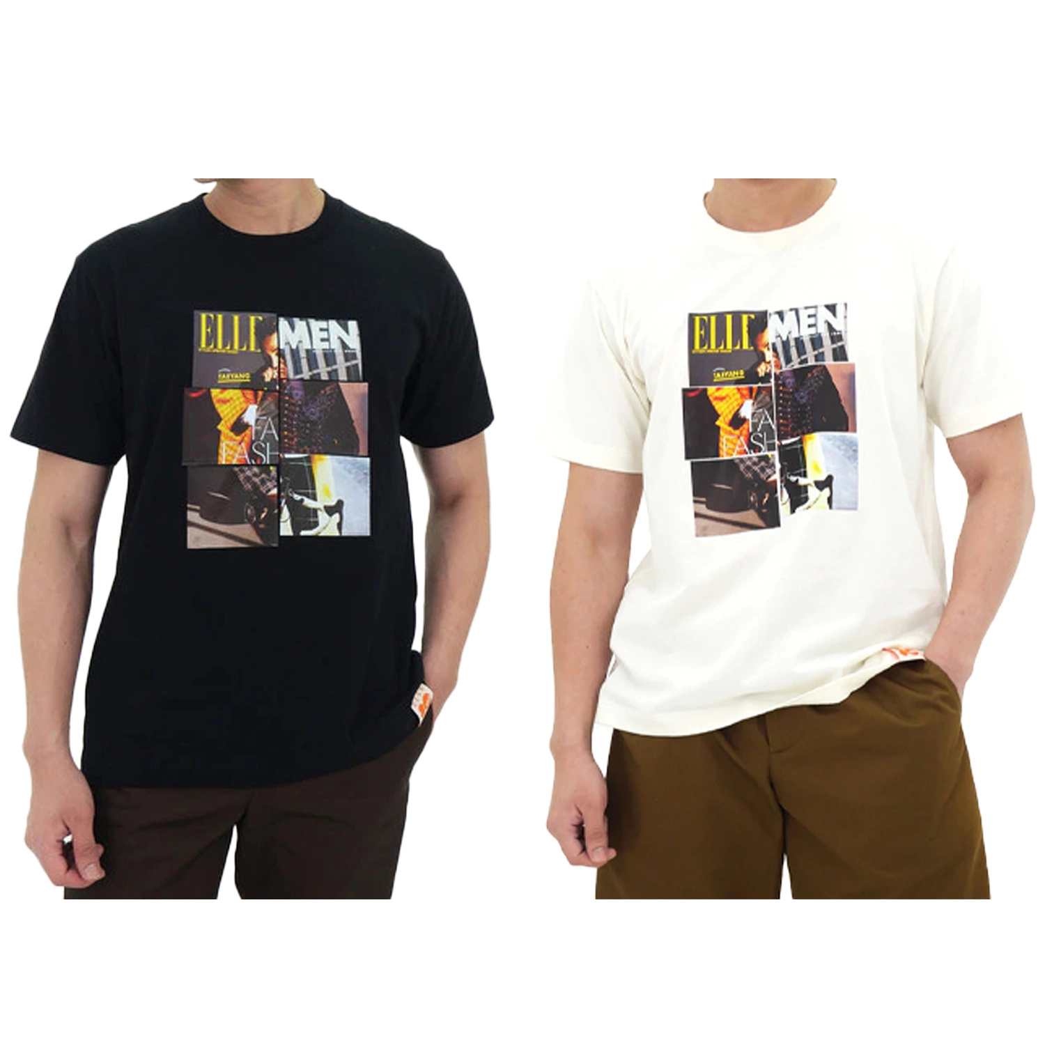 แอล อ็อม เสื้อยืดคอกลม แขนสั้น ลายแม็กกาซีน