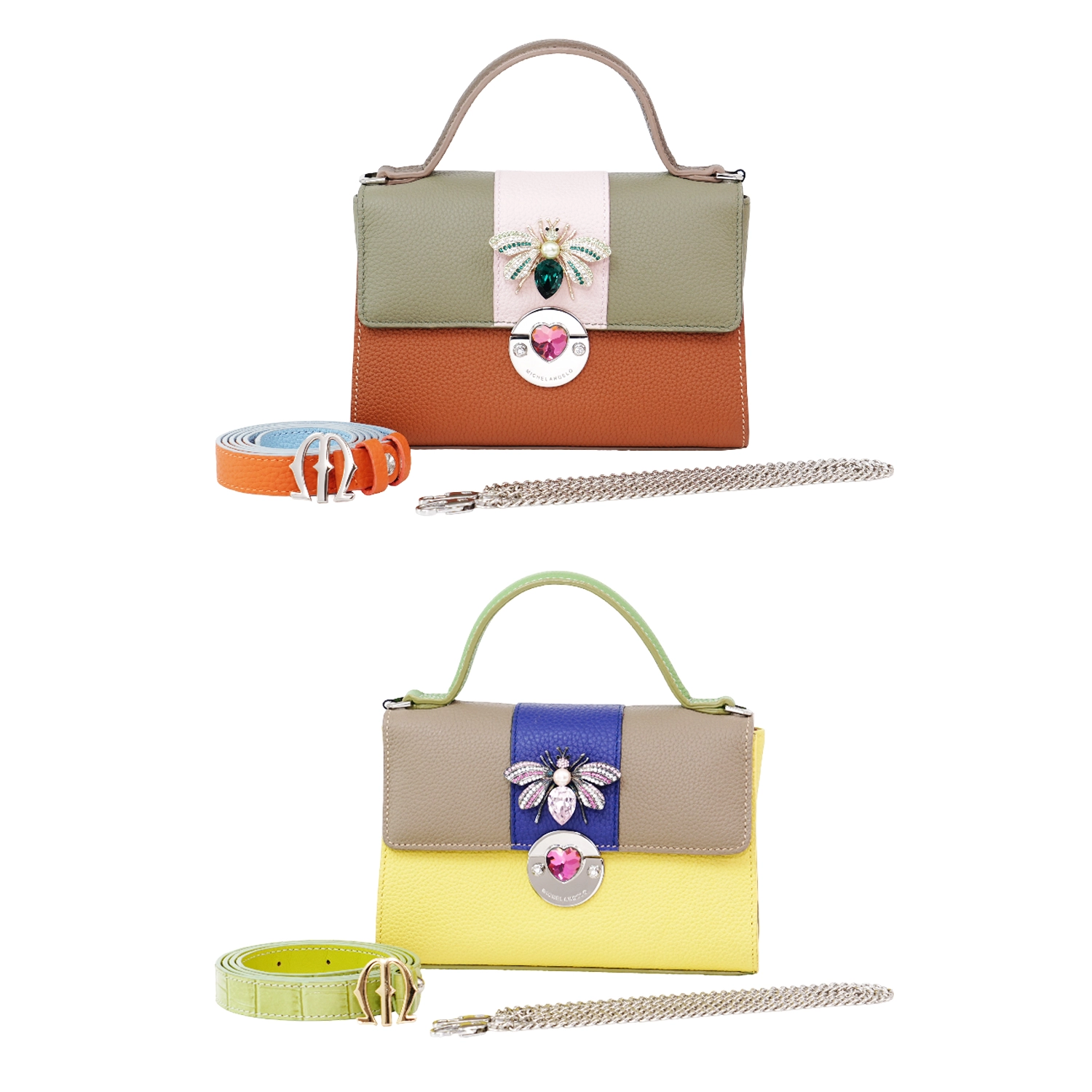 ไมเคิล แอนเจโล เซตกระเป๋าถือหนังวัวแท้ HONEY BEE V2 และ เข็มขัดสตรี Lady Belt