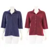 อะมิร่า เสื้อคอปก  แขน 3 ส่วน  ผ้ายืดเมทัลลิก