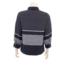 มินนะ เสื้อคอปก แขนยาวทรงกระบอก ผ้าแมตช์ซาติน - Image 3