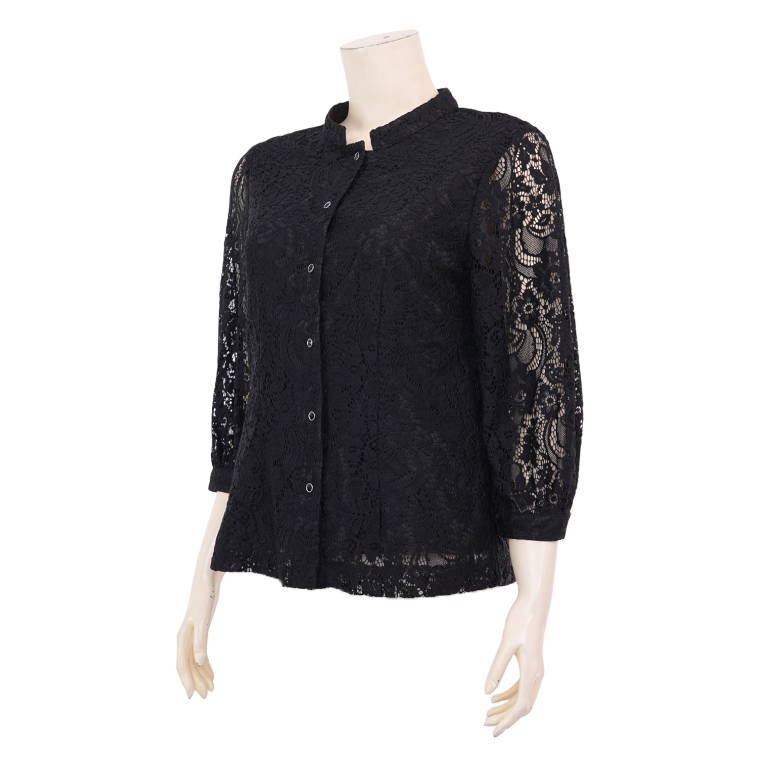 มินนะ เสื้อคอจีน แขนพองยาว 5 ส่วน ผ้าลูกไม้ - Image 2