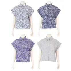 จิณณ์ณิชา ซิกเนเจอร์ เสื้อคอปก  แขนสั้นทรงแขนก้วาง