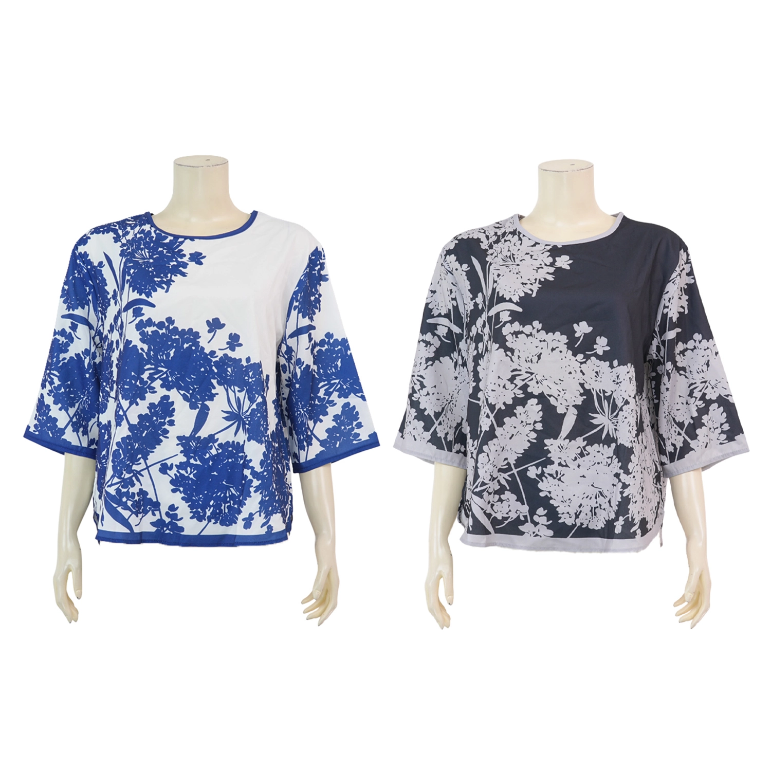 เซอร์ซี เกรส เสื้อเบลาส์คอกลม แขนทรงกระบอกกว้าง พิมพ์ลายดอกไม้