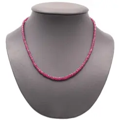 อนิล บีด สร้อยคอมรกตแบบสองเส้น ตัวล็อกเงิน925 ชุบทอง18K