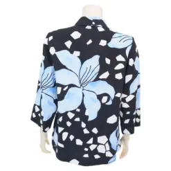 อะมอเร่ เสื้อคอปก แขนกระบอกยาว 4 ส่วน ผ้าลินิน ลายดอกไม้ - Image 3