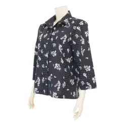 อะมอเร่ เสื้อคอปก  แขนกระบอกยาว 4 ส่วน พิมพ์ลายดอกไม้ - Image 2