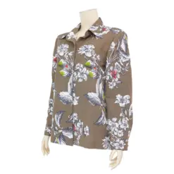 อะมอเร่ เสื้อคอปก  แขนยาวทรงกระบอก พิมพ์ลายดอกไม้ - Image 2