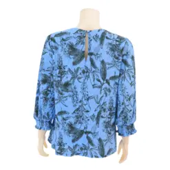 อะมิร่า เสื้อเบลาส์คอปาด แขนกระบอกยาว 4 ส่วน ผ้าพลีทแฟนซี - Image 5
