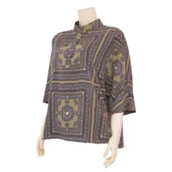เอลล่า มอสส์ เสื้อคอตั้ง แขนกระบอกยาว 4 ส่วน ผ้าพีชสกิน - Image 2