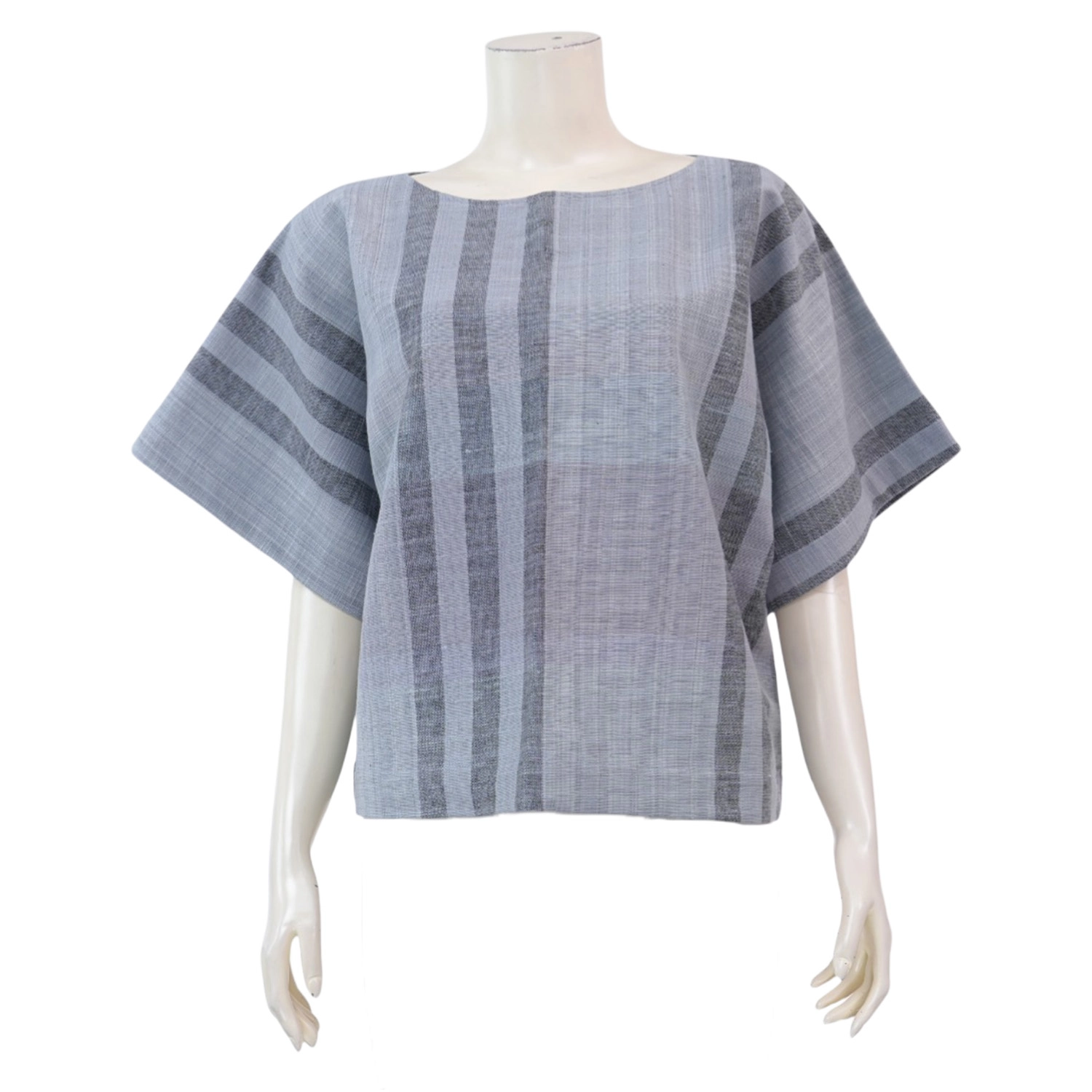 ห่ม สตูดิโอ เสื้อเบลาส์คอปาด แขนสั้นทรงแขนกว้าง - Image 2