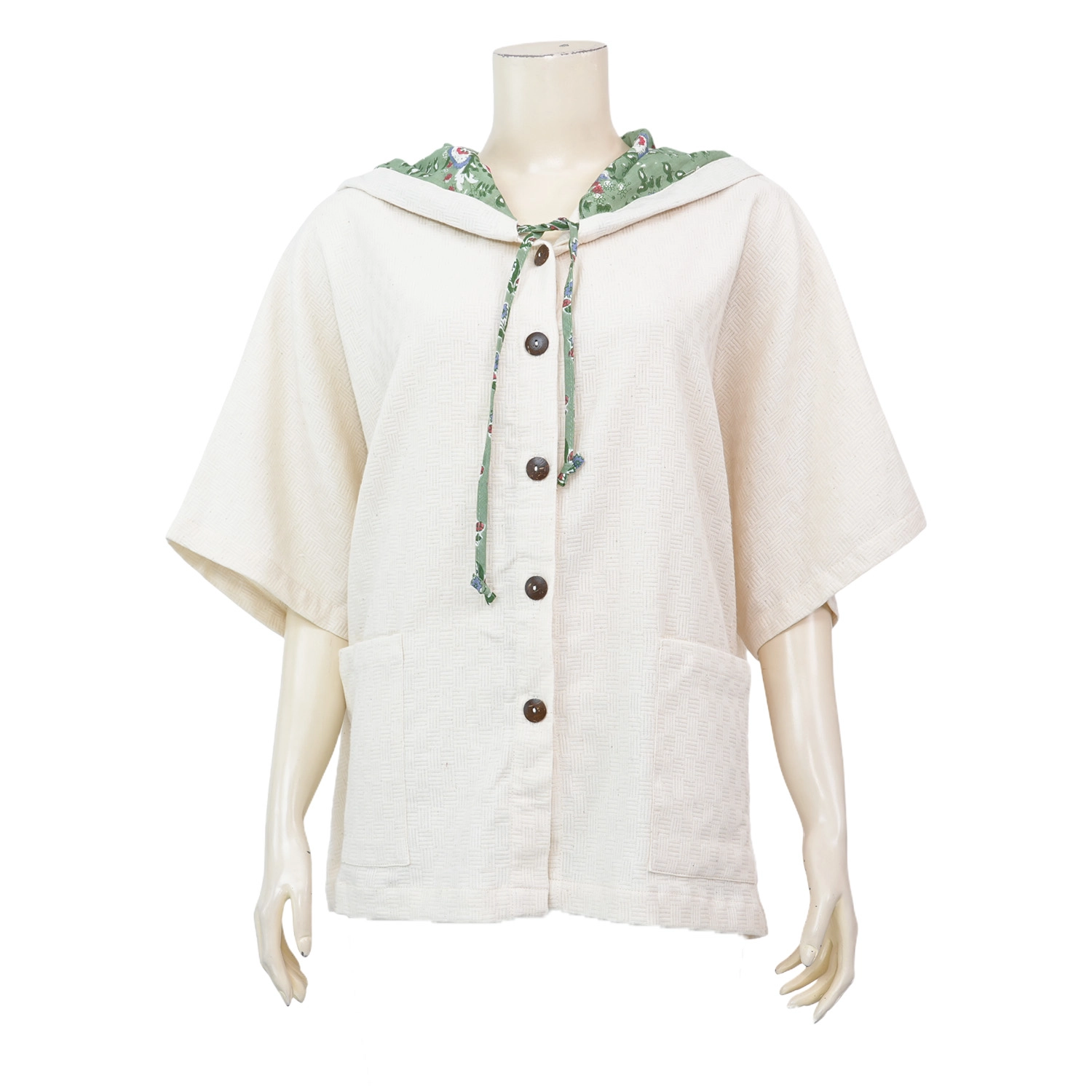 สยาม เทคซไทล เสื้อคลุม แขนสั้น สไตล์เสื้อฮู้ด - Image 2