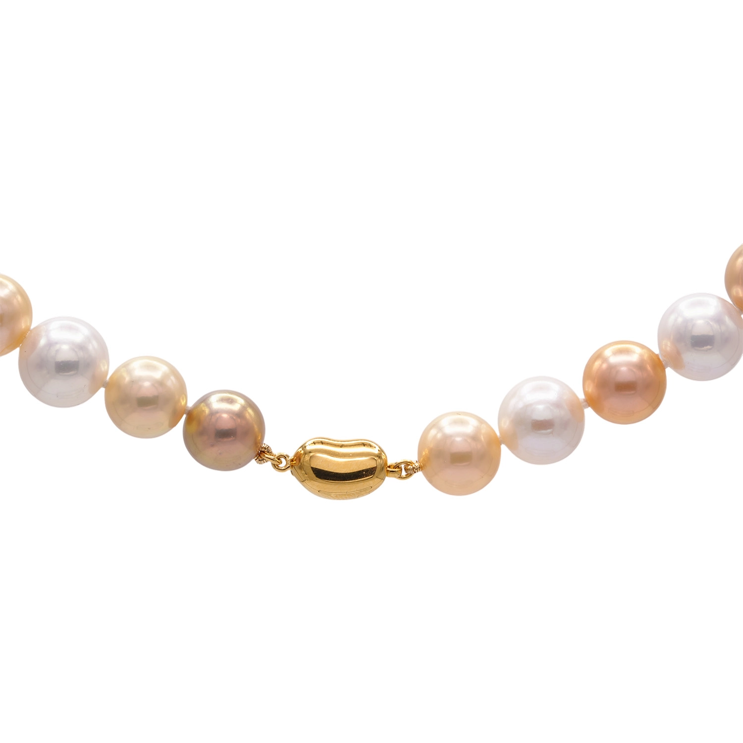 เม็งเฮง ไข่มุก สร้อยคอมุกน้ำจืดหลากสี ตัวล็อกเงิน925 ชุบทอง14K - Image 3