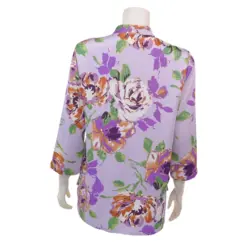อิน'โมด เสื้อคอตั้ง แขนยาว 4 ส่วน ผ้าวินเทจ ลายดอกไม้ - Image 3