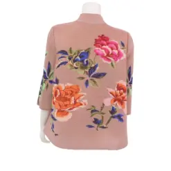 ควีนนาร์ บูติค เสื้อคอจีน แขนยาว 4 ส่วน ลายดอกไม้ - Image 5
