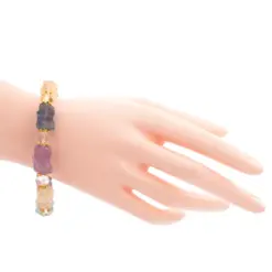 ลักษ์ มงคล สร้อยข้อมือฟลูออไรด์ หลากสีและคริสตัลใส