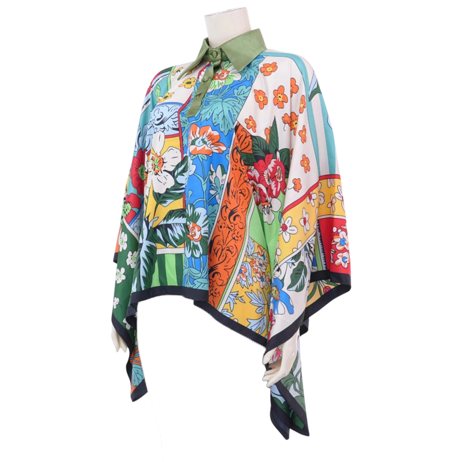 เธอ เธอ เสื้อคอปก แขนทรงผีเสื้อ ผ้า silk satin - Image 2