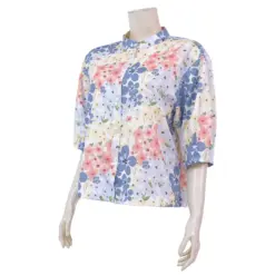 มินนะ เสื้อคอตั้ง แขนพองยาว 4 ส่วน พิมพ์ลายดอกไม้ - Image 2