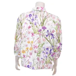 มินนะ เสื้อคอปก แขนพองยาว 5 ส่วน พิมพ์ลายสไตล์โบทานิเคิล - Image 3