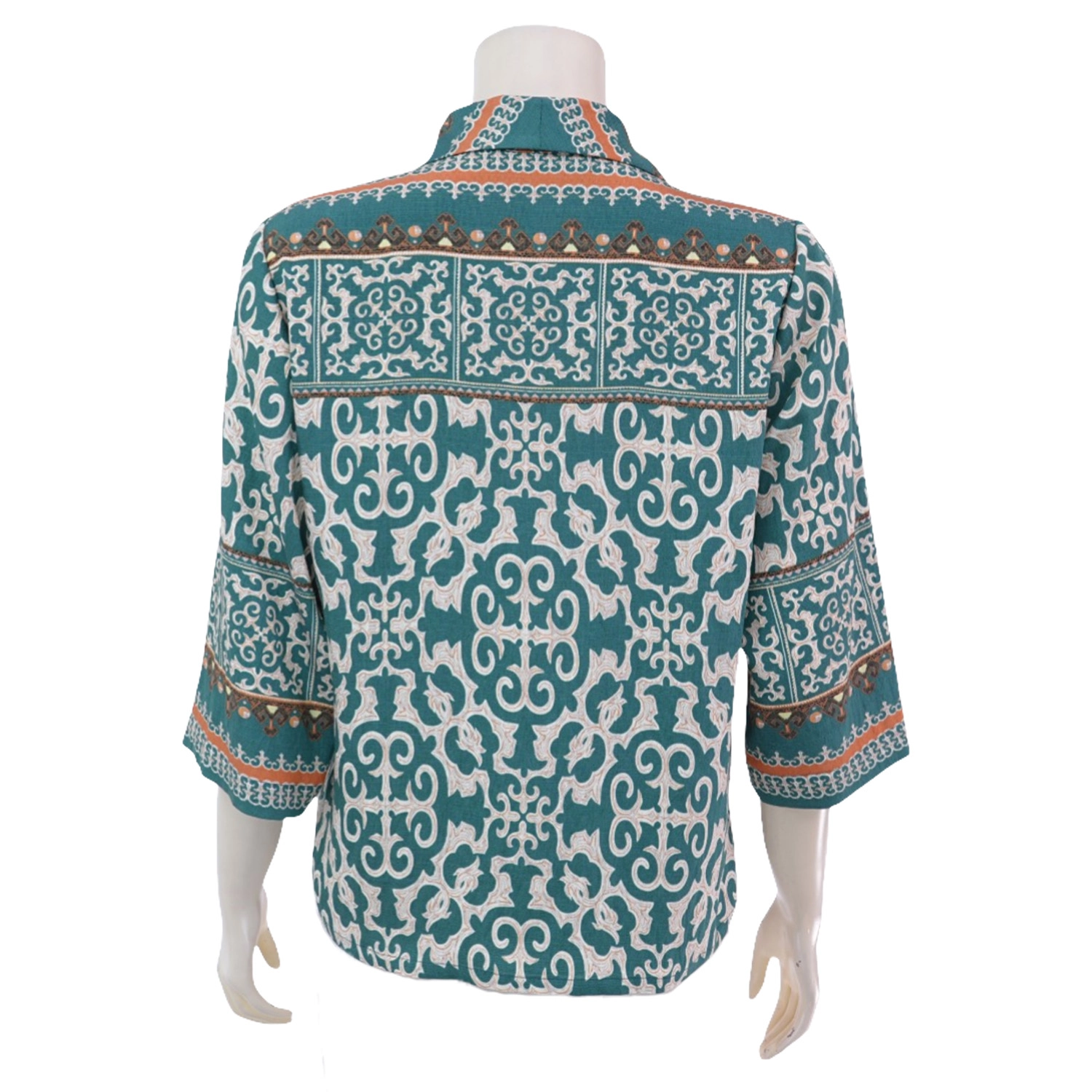 เอ๊ะ จัง เสื้อคอปก แขนยาว 3 ส่วน ผ้าคอตตอนสลาฟ - Image 3