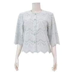 เอ๊ะ จัง เสื้อคอปาด แขนยาว 3 ส่วน  ผ้าลูกไม้แฟนซี