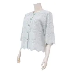 เอ๊ะ จัง เสื้อคอปาด แขนยาว 3 ส่วน  ผ้าลูกไม้แฟนซี - Image 2