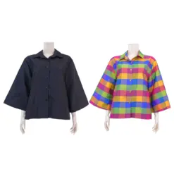 ป๊อป เทเลอร์ เสื้อคอปก  แขนสไตล์กิโมโน