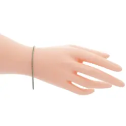 รัสเซลล์ แฟมิลี่ สร้อยข้อมือเงิน925 แบบเทนนิส  ประดับมรกต