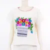อินทนิล เชียงใหม่ เสื้อผ้าฝ้ายปักกระถางสีขาว