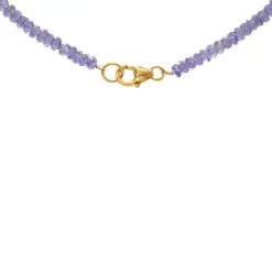 อนิล บีด สร้อยคอแทนซาไนต์ ตัวล็อกเงิน925 ชุบทอง18K - Image 3