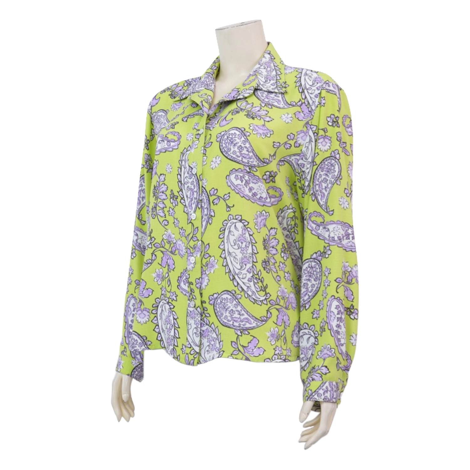 อะมอเร่ เสื้อคอปก แขนยาวทรงกระบอก ผ้าสลาฟปริ้นท์ - Image 2