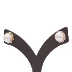 คีพเซค ต่างหูเงิน925 ชุบทอง18K  ประดับมุกน้ำจืด - Image 2