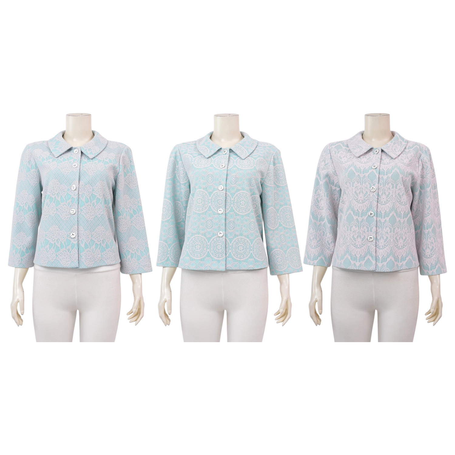 ซาร่า เสื้อคอปก แขนยาว 4 ส่วน ผ้าลูกไม้แฟนซี
