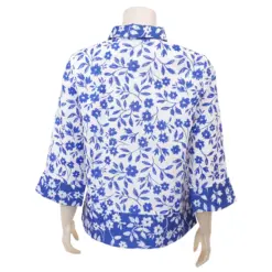 มินนะ เสื้อคอปก แขนกระบอกยาว 4 ส่วน พิมพ์ลายดอกไม้ - Image 3