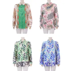 จิณณ์ณิชา ซิกเนเจอร์ เสื้อคอปกแขนยาว ผ้าซิลก์ซาติน