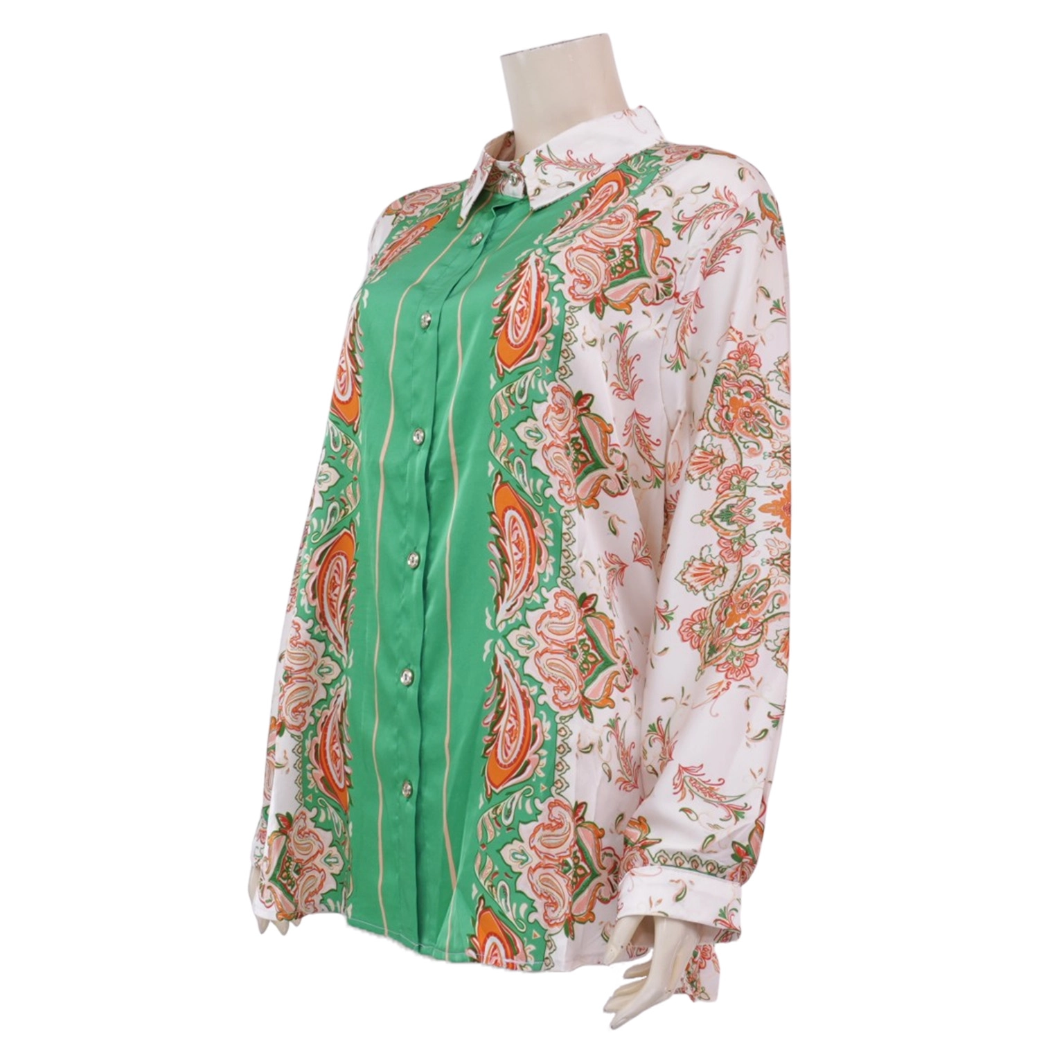 จิณณ์ณิชา ซิกเนเจอร์ เสื้อคอปกแขนยาว ผ้าซิลก์ซาติน - Image 6