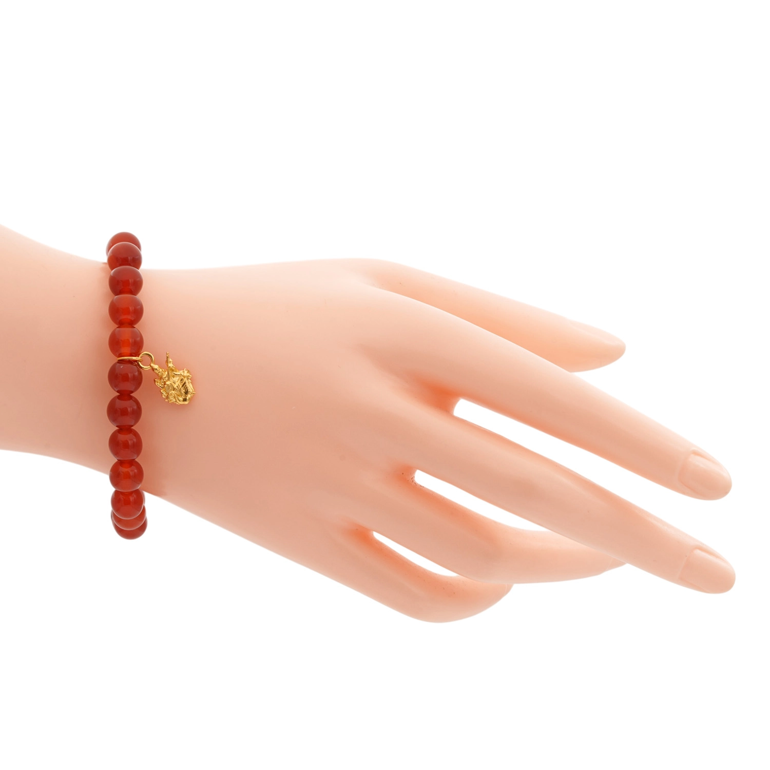 เทพ เทวา สโตน สร้อยข้อมือคาร์เนเลียน พร้อมจี้เทพฮินดู เงิน925 ชุบทอง18K - Image 3