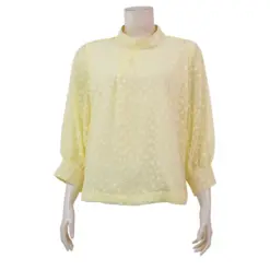 อะมิร่า เสื้อเบลาส์คอตั้ง แขนทรงกระบอก ยาว 4 ส่วน ผ้าชีฟองอุรากีรี่