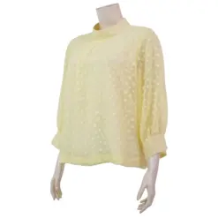 อะมิร่า เสื้อเบลาส์คอตั้ง แขนทรงกระบอก ยาว 4 ส่วน ผ้าชีฟองอุรากีรี่ - Image 2