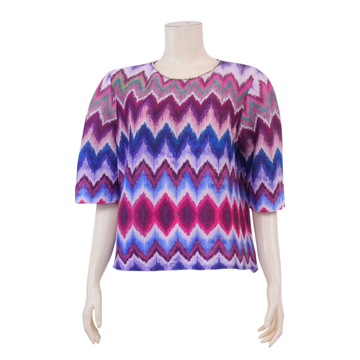ควีนนาร์ บูติค เสื้อเบลาส์คอกลม แขนยาว 4 ส่วน - Image 3