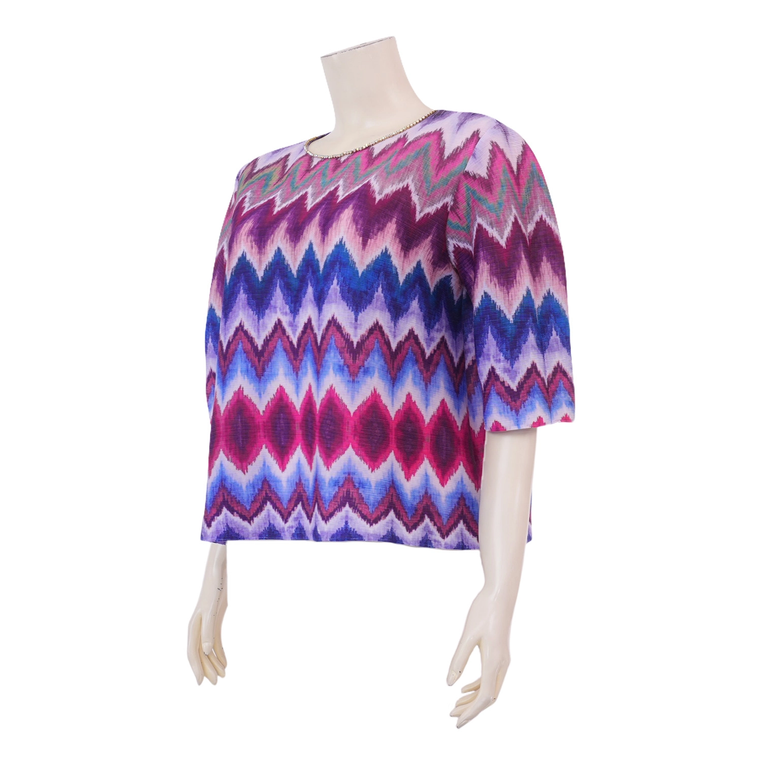 ควีนนาร์ บูติค เสื้อเบลาส์คอกลม แขนยาว 4 ส่วน - Image 4