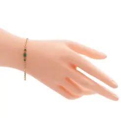 เบิร์ท สโตน โชว์ สร้อยข้อมือเงิน925  ชุบทอง10K  ประดับมรกต - Image 2