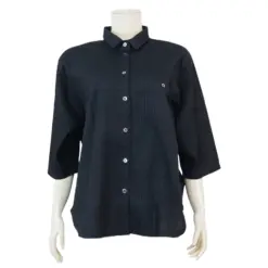 แอลลี่ เสื้อคอปก แขนยาว 3 ส่วน แต่งกระเป๋าใบใหญ่ - Image 2
