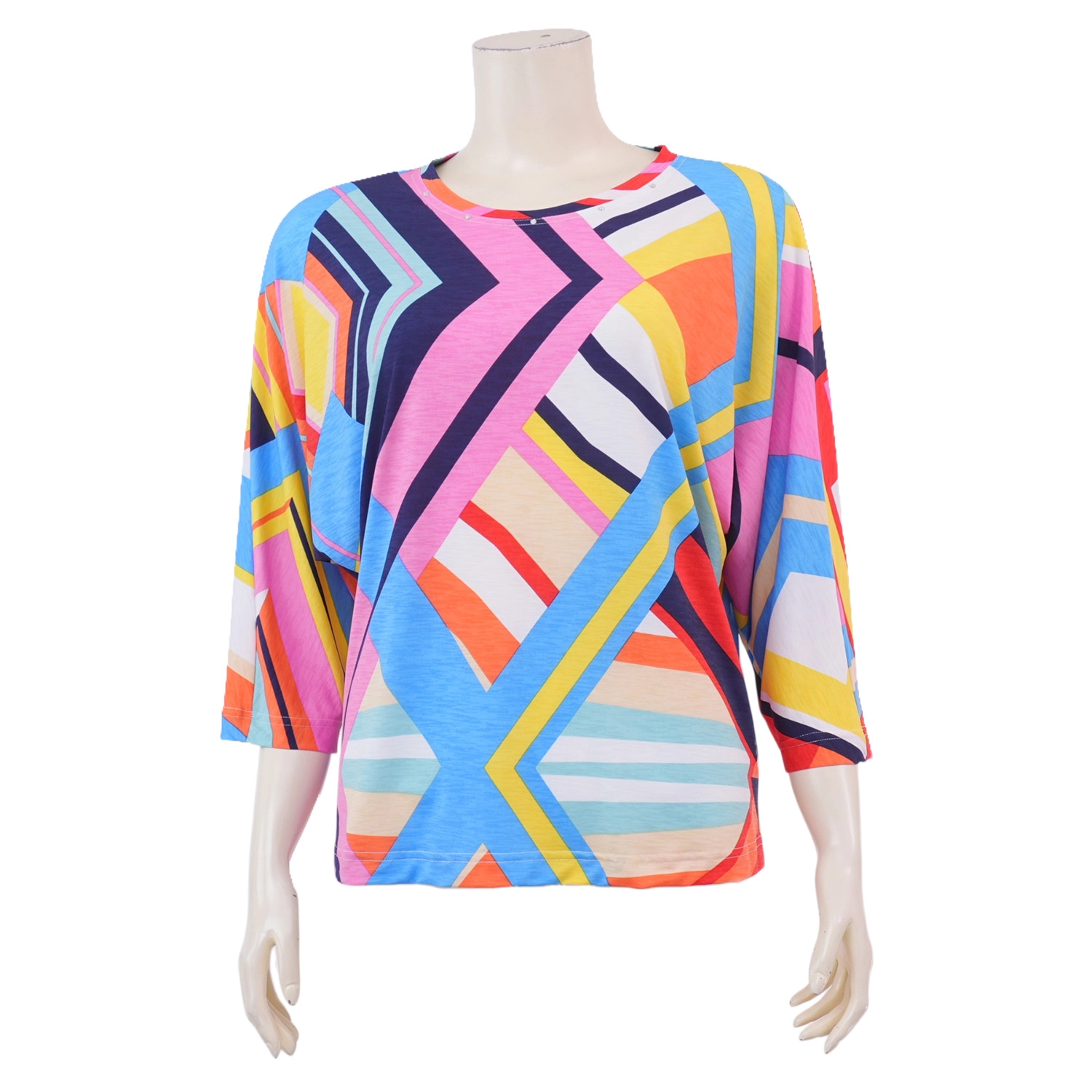 เอ็มเคเค เสื้อเบลาส์คอปาด แขนยาวทรงปีกค้างคาว ผ้ายืดเวเนเซีย - Image 3