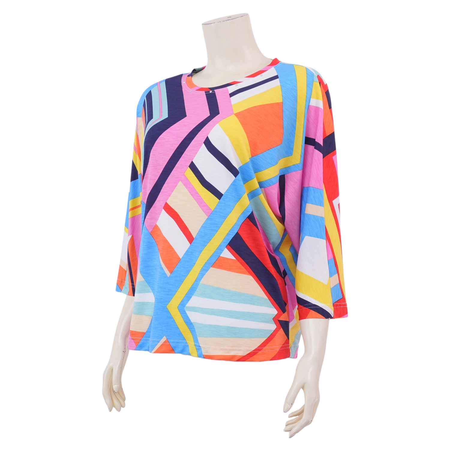 เอ็มเคเค เสื้อเบลาส์คอปาด แขนยาวทรงปีกค้างคาว ผ้ายืดเวเนเซีย - Image 4