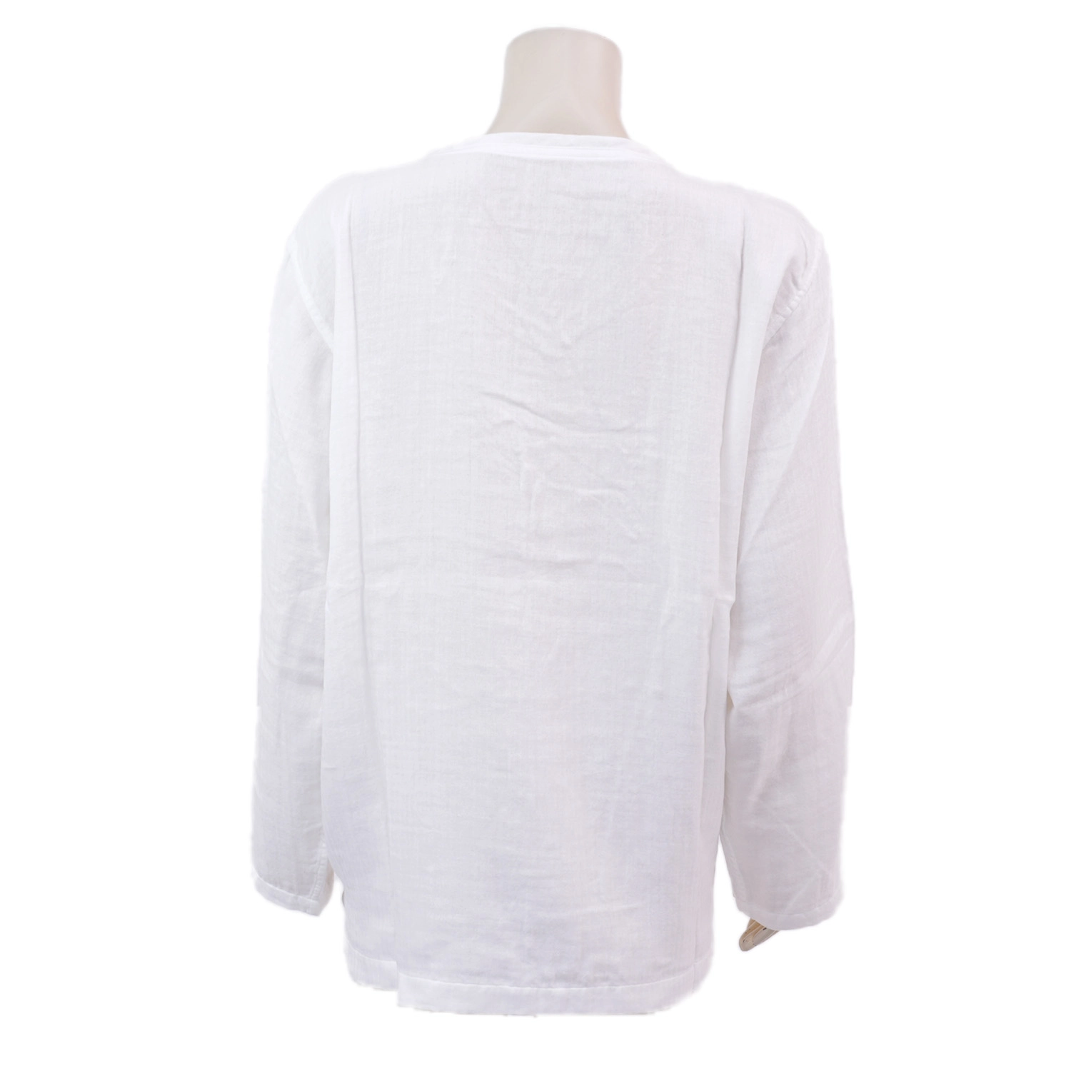 ราชาอูชิโน เสื้อคอวี แขนยาว สีขาว - Image 4