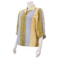 มิกิโกะ เสื้อคอปกปีกนก แขนยาว 3 ส่วน ผ้าพีชสกิน - Image 2