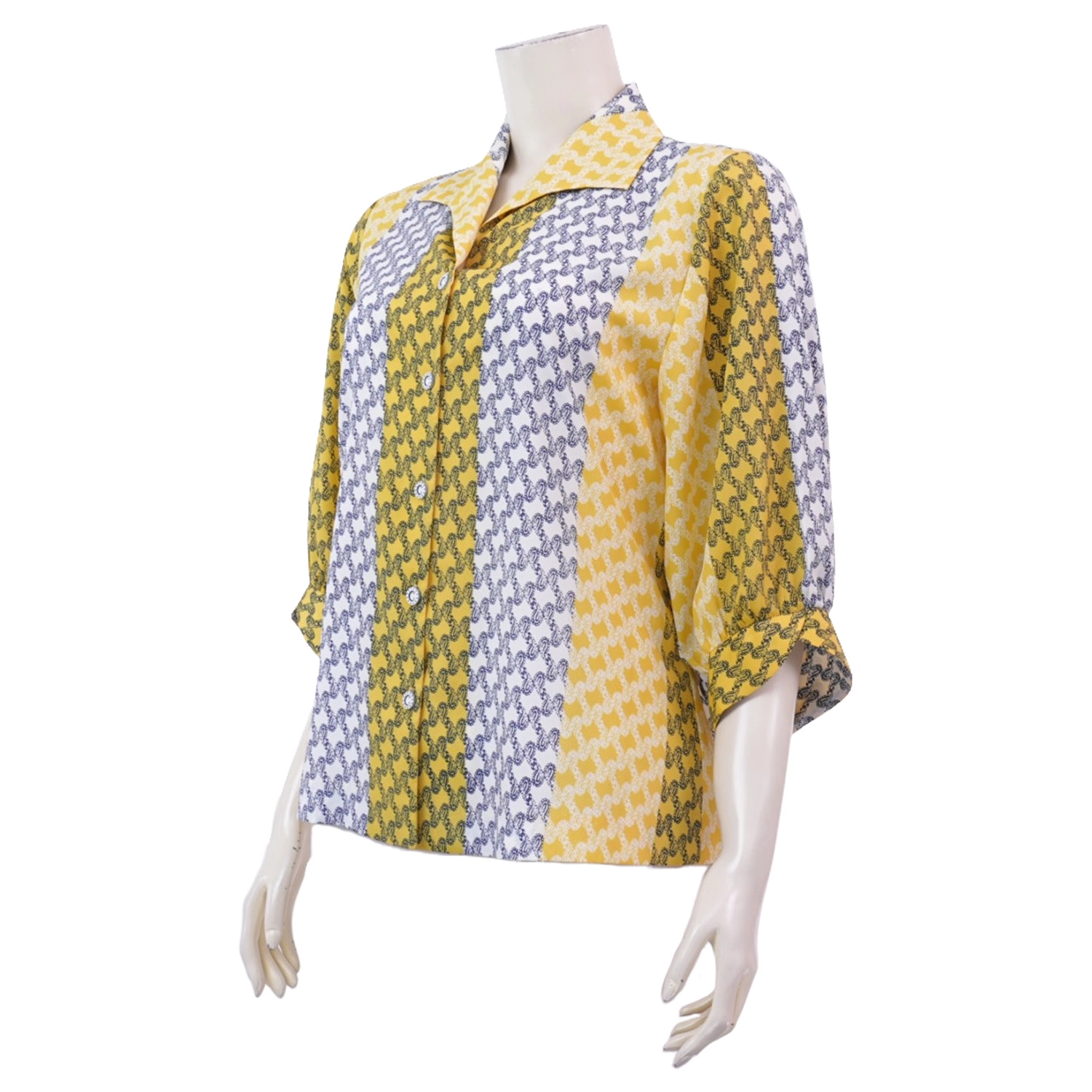มิกิโกะ เสื้อคอปกปีกนก แขนยาว 3 ส่วน ผ้าพีชสกิน - Image 2