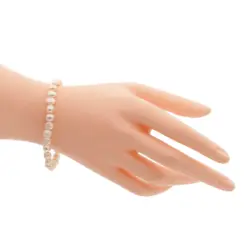 Alternative view of เม็งเฮง ไข่มุก เซตสร้อยคอและ สร้อยข้อมือมุกเคชิ ตัวล็อกเงิน925