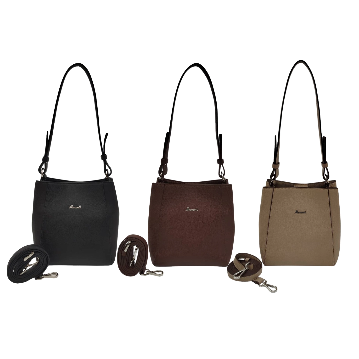 มาร์เวล กระเป๋าถือหนังวัวแท้ ปั๊มลายสิ้นจี่ CLASSIC BUCKET
