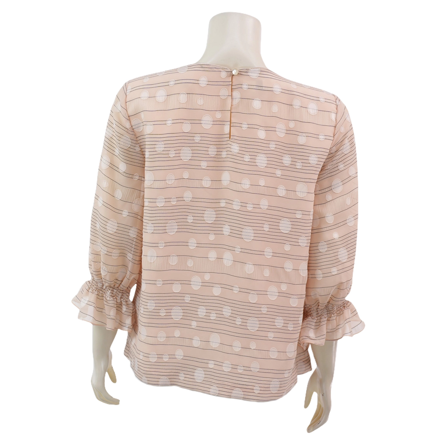 เรอ๊อง เสื้อเบลาส์คอปาด แขนยาว 4 ส่วน ผ้าชีฟองอุรากีรี่ - Image 3